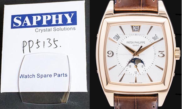 Patek Philippe 5135 reparatie kristal